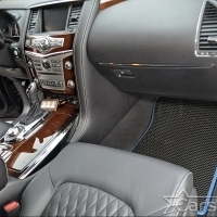 Коврики текстильные на Infiniti QX56 II 3 ряда (2010-2014)
