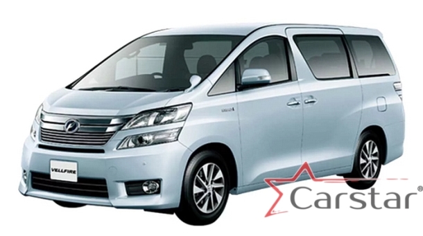 Текстильные коврики для Toyota Vellfire I пр.руль (2008-2014) 2 ряд - 2 места